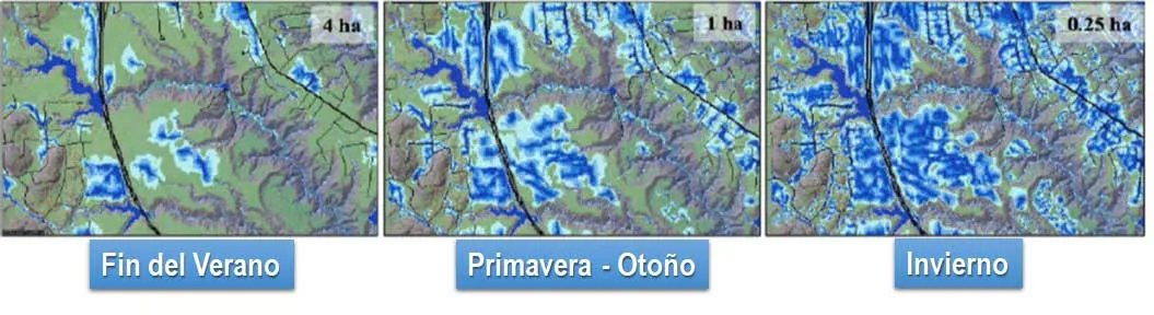 Mapa de humedad y drenaje